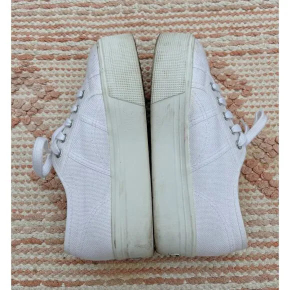 White Women's Superga 2790 Platform Sneakers 37 US 6.5