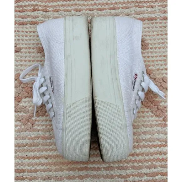 White Women's Superga 2790 Platform Sneakers 37 US 6.5