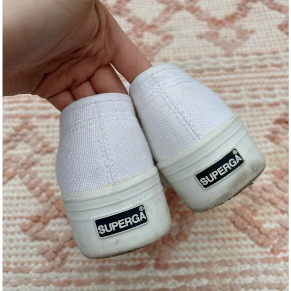 White Women's Superga 2790 Platform Sneakers 37 US 6.5