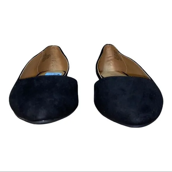 Wild Pair Mabel d'Orsay Black Flats 10M NWB