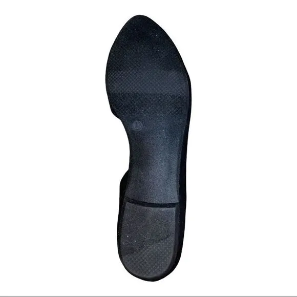 Wild Pair Mabel d'Orsay Black Flats 10M NWB