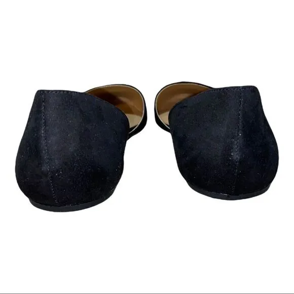 Wild Pair Mabel d'Orsay Black Flats 10M NWB