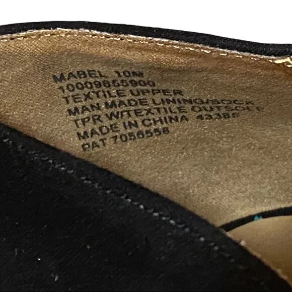 Wild Pair Mabel d'Orsay Black Flats 10M NWB