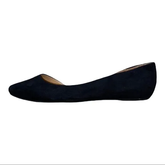 Wild Pair Mabel d'Orsay Black Flats 10M NWB