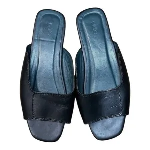 Wilder Black Leather Maude Slide Sandals - 7