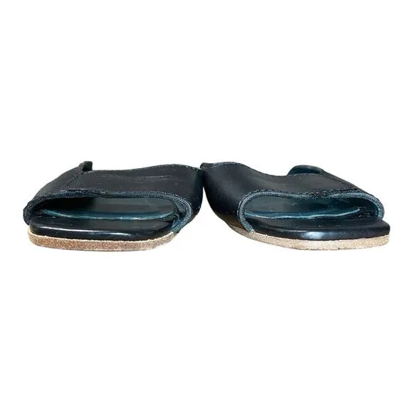 Wilder Black Leather Maude Slide Sandals - 7