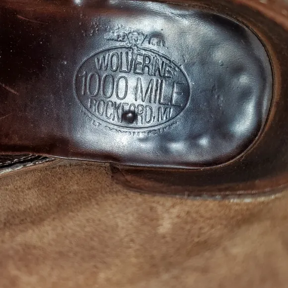 Wolverine 1000 Mile Boot Brown Leather Lace-Up Combat Boots Women's Size 8.5B