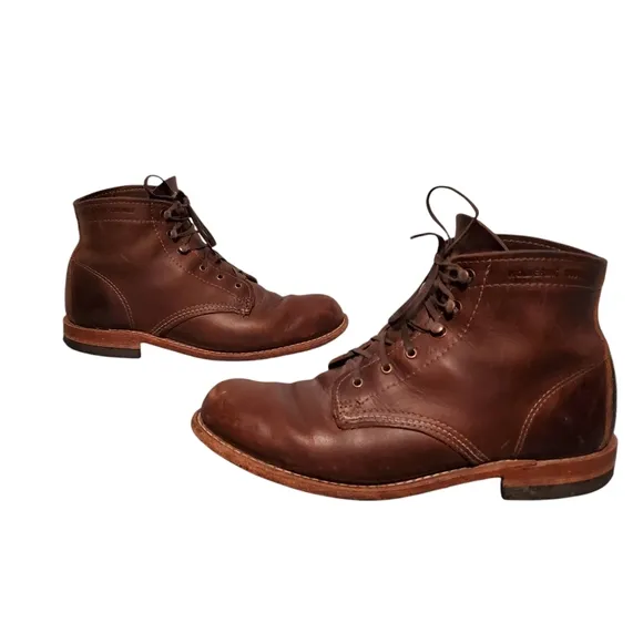 Wolverine 1000 Mile Boot Brown Leather Lace-Up Combat Boots Women's Size 8.5B