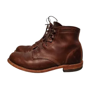 Wolverine 1000 Mile Boot Brown Leather Lace-Up Combat Boots Women's Size 8.5B
