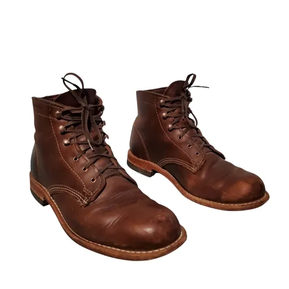 Wolverine 1000 Mile Boot Brown Leather Lace-Up Combat Boots Women's Size 8.5B