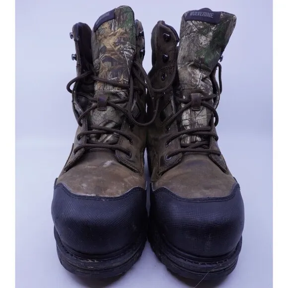 Wolverine Camo Boots Mens 11.5 EW Waterproof Wide Hunting Thinsulate Ultra 800g