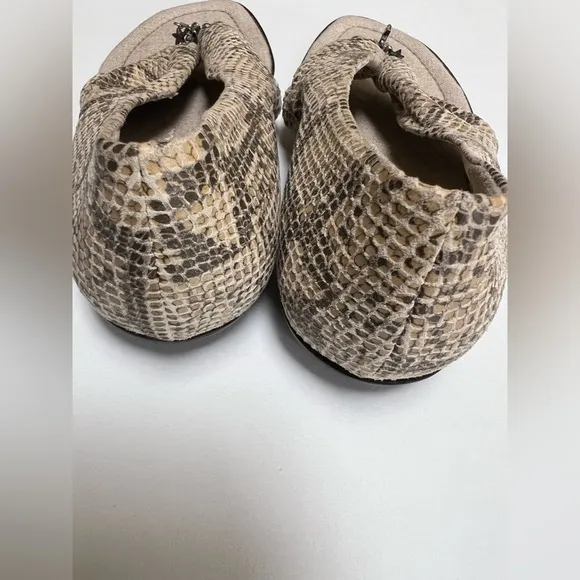 Women's Beige Snakeskin Sandals Size 10 made in Italy