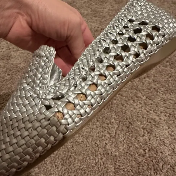 Women’s Birdies The Starling Silver Woven Slip On Vegan Leather Loafers