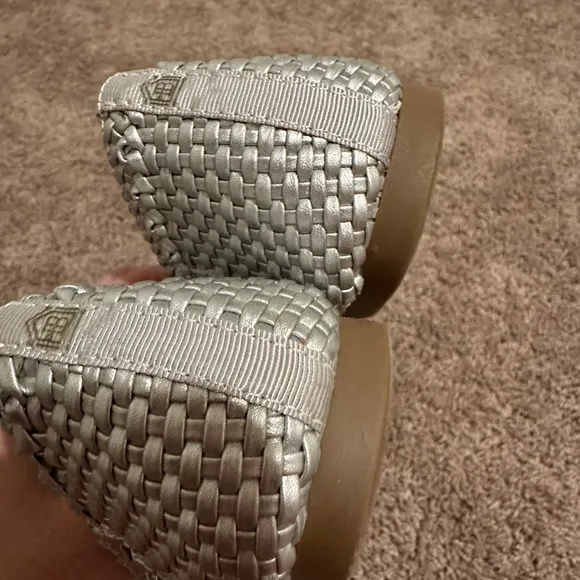 Women’s Birdies The Starling Silver Woven Slip On Vegan Leather Loafers