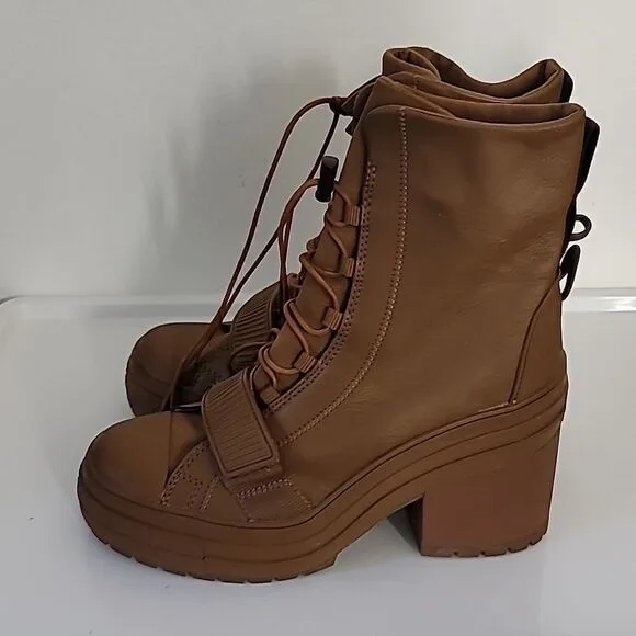 Women's Converse gr82 Chuck Taylor Brown Leather combat Boots