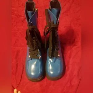Women's Current Mood Size 8M Combat Boots Blue Platform