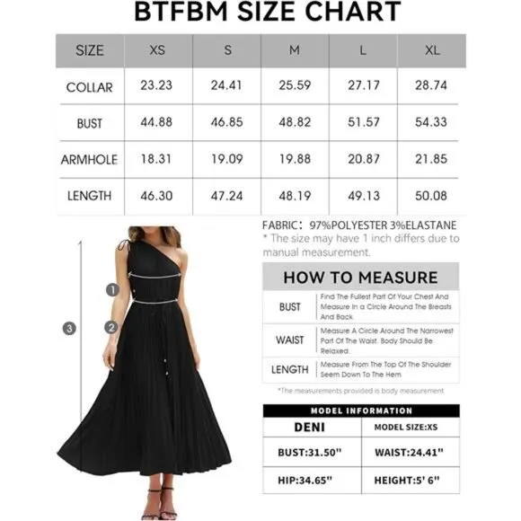 Women's Drawstring One Shoulder Maxi Dresses Solid Black