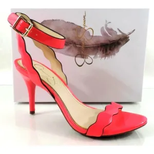Women's Jessica Simpson Morena Ankle Strap Sandals Heels Pink Patent Size 7.5