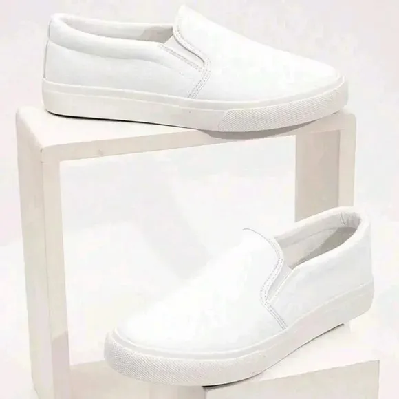 Women's Leather Slip-On Loafers, Walking Shoes, Fashionable Casual Shoes