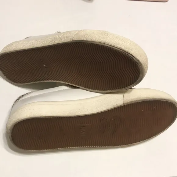 Women’s Madewell Sidewalk Low-Top Calf Hair Animal Print Leather Sneakers Size 8