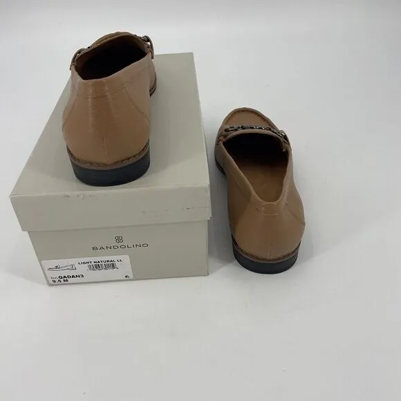 Women's New Bandolino Qadan Brown Vegan Nappa Leather Loafer Flats Shoes 9.5M