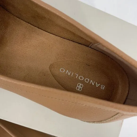 Women's New Bandolino Qadan Brown Vegan Nappa Leather Loafer Flats Shoes 9.5M