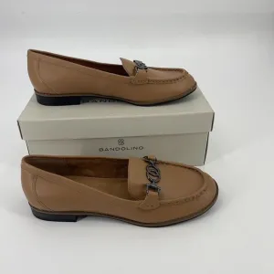 Women's New Bandolino Qadan Brown Vegan Nappa Leather Loafer Flats Shoes 9.5M