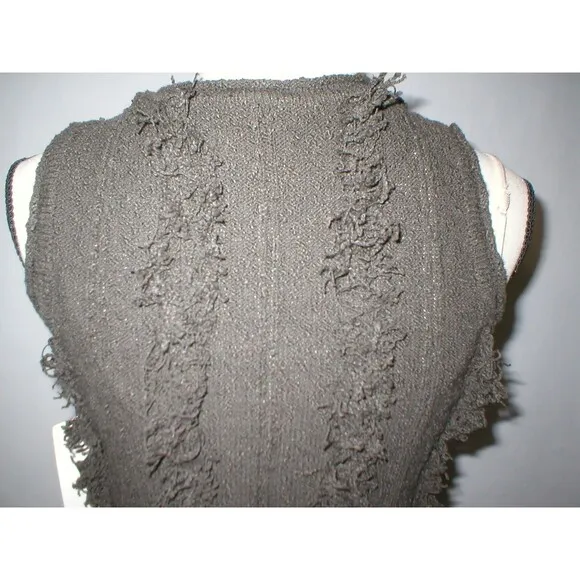 Womens NWT $298 Worth New York XS P Dress Coco Dark Brown Fringe Sleeveless Knit