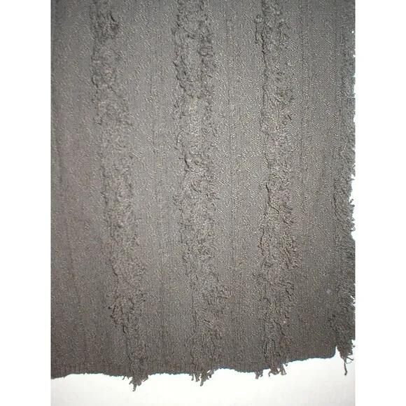Womens NWT $298 Worth New York XS P Dress Coco Dark Brown Fringe Sleeveless Knit