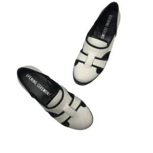 Women's Opening Ceremony Binx White Canvas Slip On Platform Sneakers Siz…
