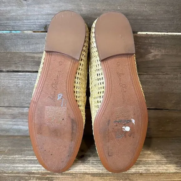 Womens‎ Sam Edelman Lowell Beige Woven Slip On Casual Loafers Shoes Size 5 M GUC