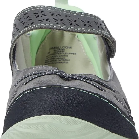 Womens Sunrise Mary Jane Flats Casual - 9.5 Charcoal Gray