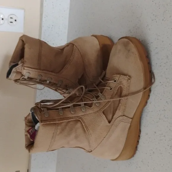 Women's Tan Combat Boots