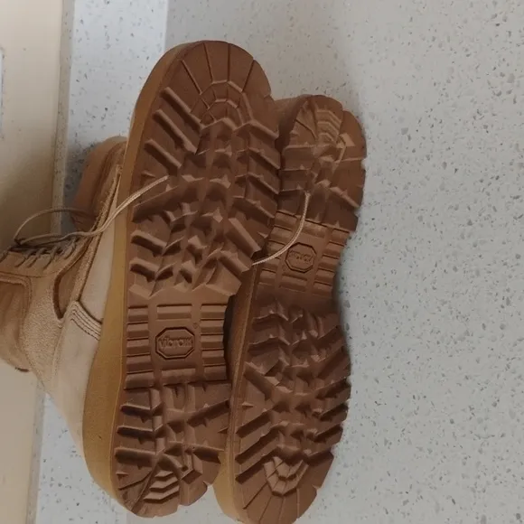 Women's Tan Combat Boots