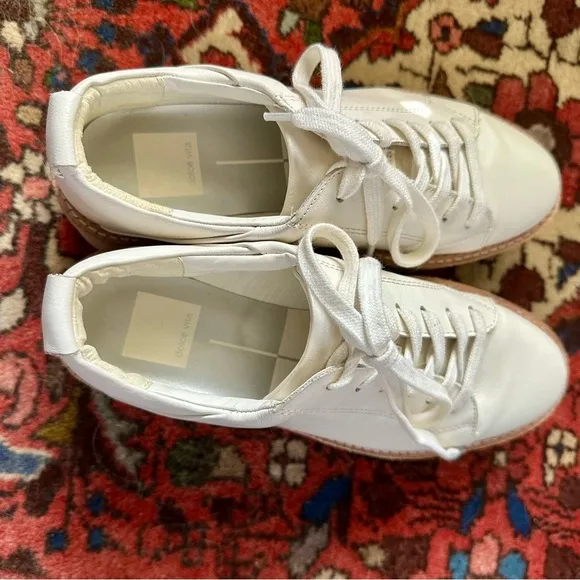 Women's Toyah by Dolce Vita Leather White Platform Sneakers
