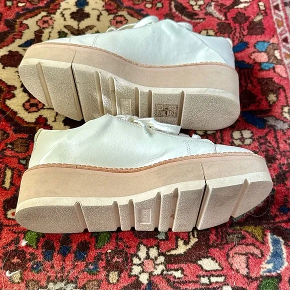 Women's Toyah by Dolce Vita Leather White Platform Sneakers