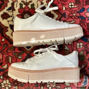 Women's Toyah by Dolce Vita Leather White Platform Sneakers
