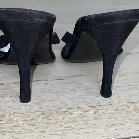Womens Vicini black crystal heels size 38 1/2