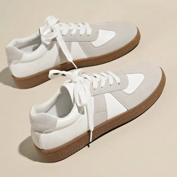 Women's Washable Round Toe Low Top Casual Sneakers
