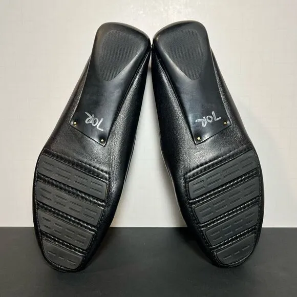 Womens ROBERT ZUR Petra Black Woven Driving Moccasin Loafers / Size 7.5 Medium