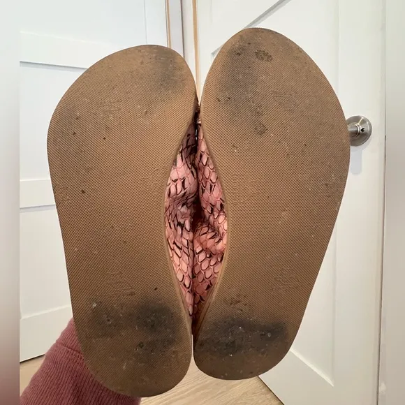 WORN ONCE! Miu Miu Snakeskin Flats - Cipria Light Pink - Sz 37
