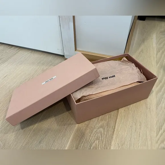 WORN ONCE! Miu Miu Snakeskin Flats - Cipria Light Pink - Sz 37