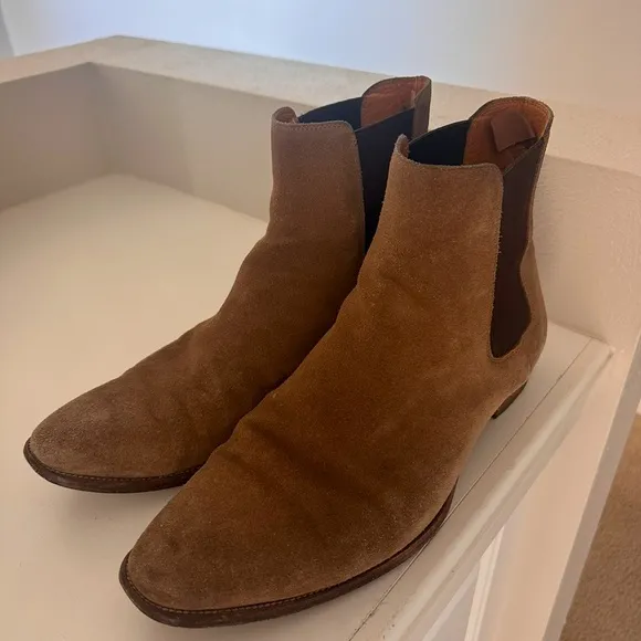 YSL WYATT CHELSEA BOOTS IN SUEDEUS 13