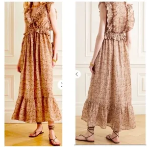 Yvonne Sporre Anthropologie Marie linen Antoinette Coverup sz M SS20