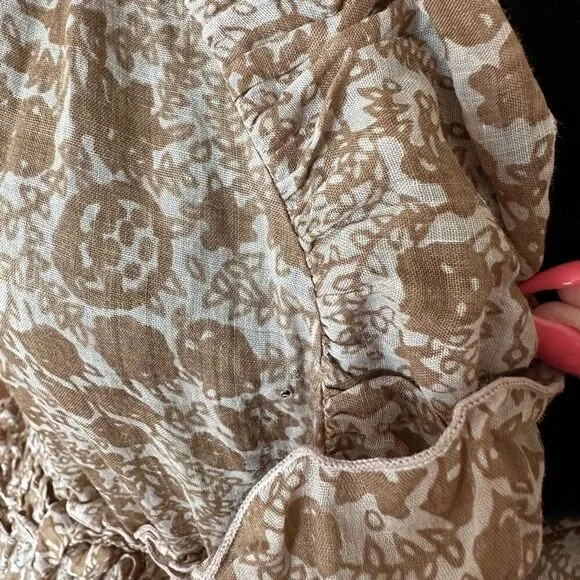 Yvonne Sporre Anthropologie Marie linen Antoinette Coverup sz M SS20