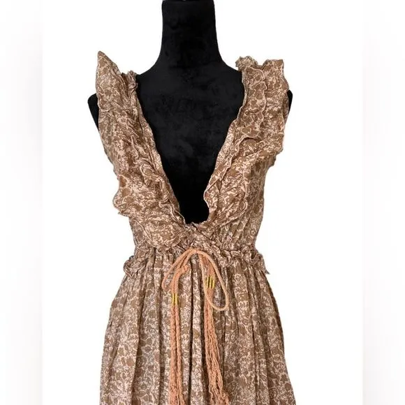 Yvonne Sporre Anthropologie Marie linen Antoinette Coverup sz M SS20
