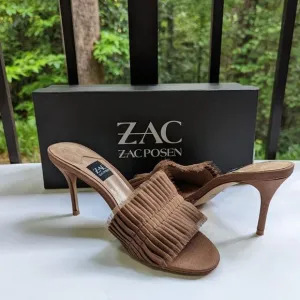 ZAC by ZAC POSEN Venecia Slip On Stiletto Mule Sandals in Cappuccino Size 6M New