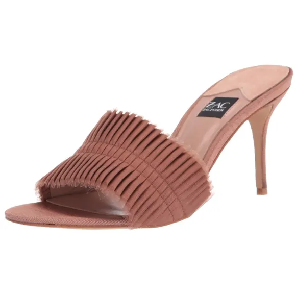 ZAC by ZAC POSEN Venecia Slip On Stiletto Mule Sandals in Cappuccino Size 6M New