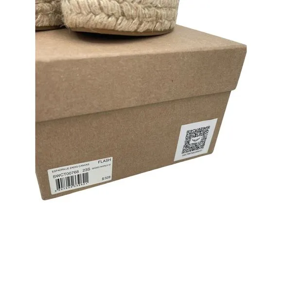 Zadig &amp; Voltaire Canvas Espadrilles Off White Cotton Canvas Wings Size 37