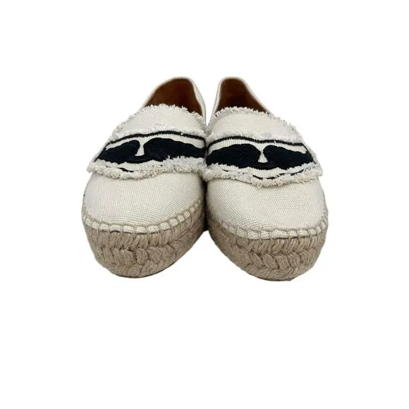 Zadig &amp; Voltaire Canvas Espadrilles Off White Cotton Canvas Wings Size 37